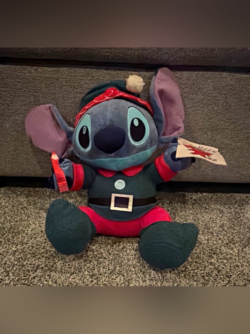 Stitch Plush Holiday Elf Toy - Blue and Red Christmas Stitch